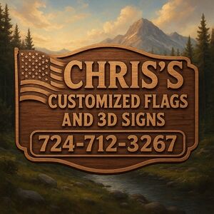 Wooden Customized Flag and Sign